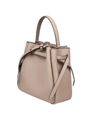 TORY BURCH ROMY BUCKET BAG IN PELLE COLORE CEMENTO