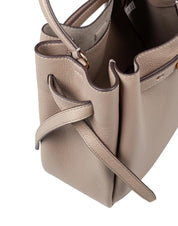 TORY BURCH ROMY BUCKET BAG IN PELLE COLORE CEMENTO