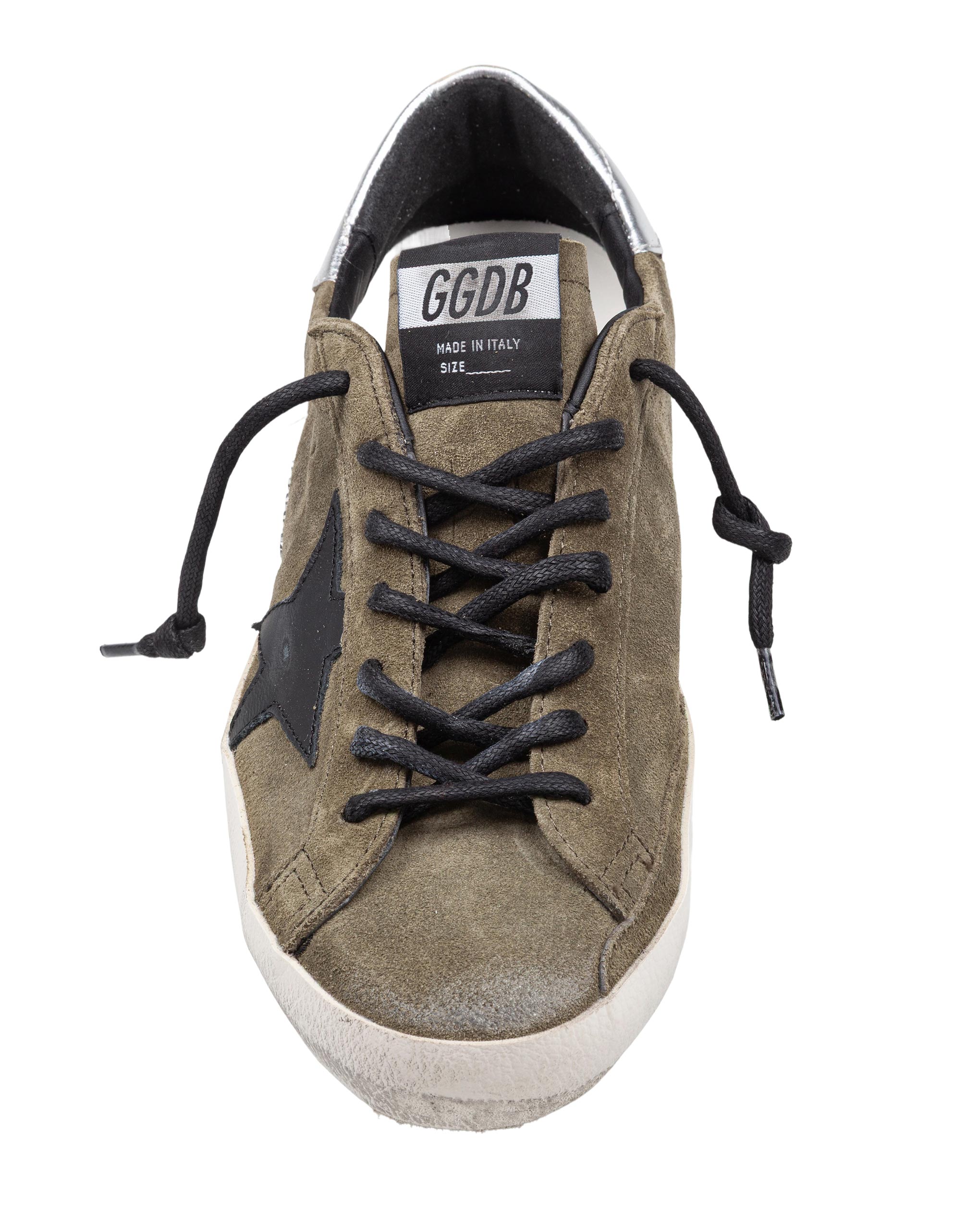 GOLDEN GOOSE SNEAKERS SUPERSTAR IN SUEDE VERDE