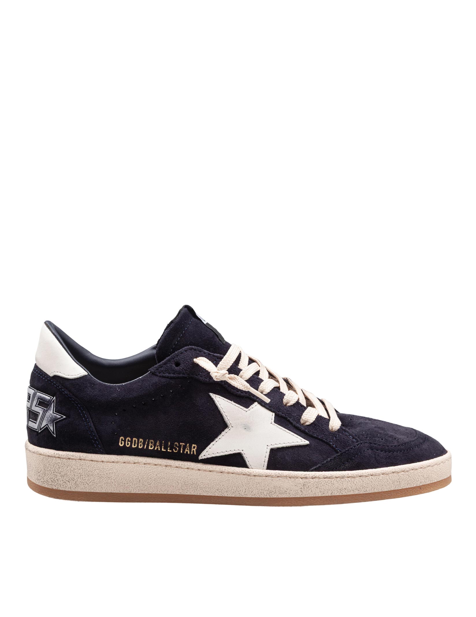 GOLDEN GOOSE SNEAKERS BALLSTAR IN SUEDE DARK BLUE