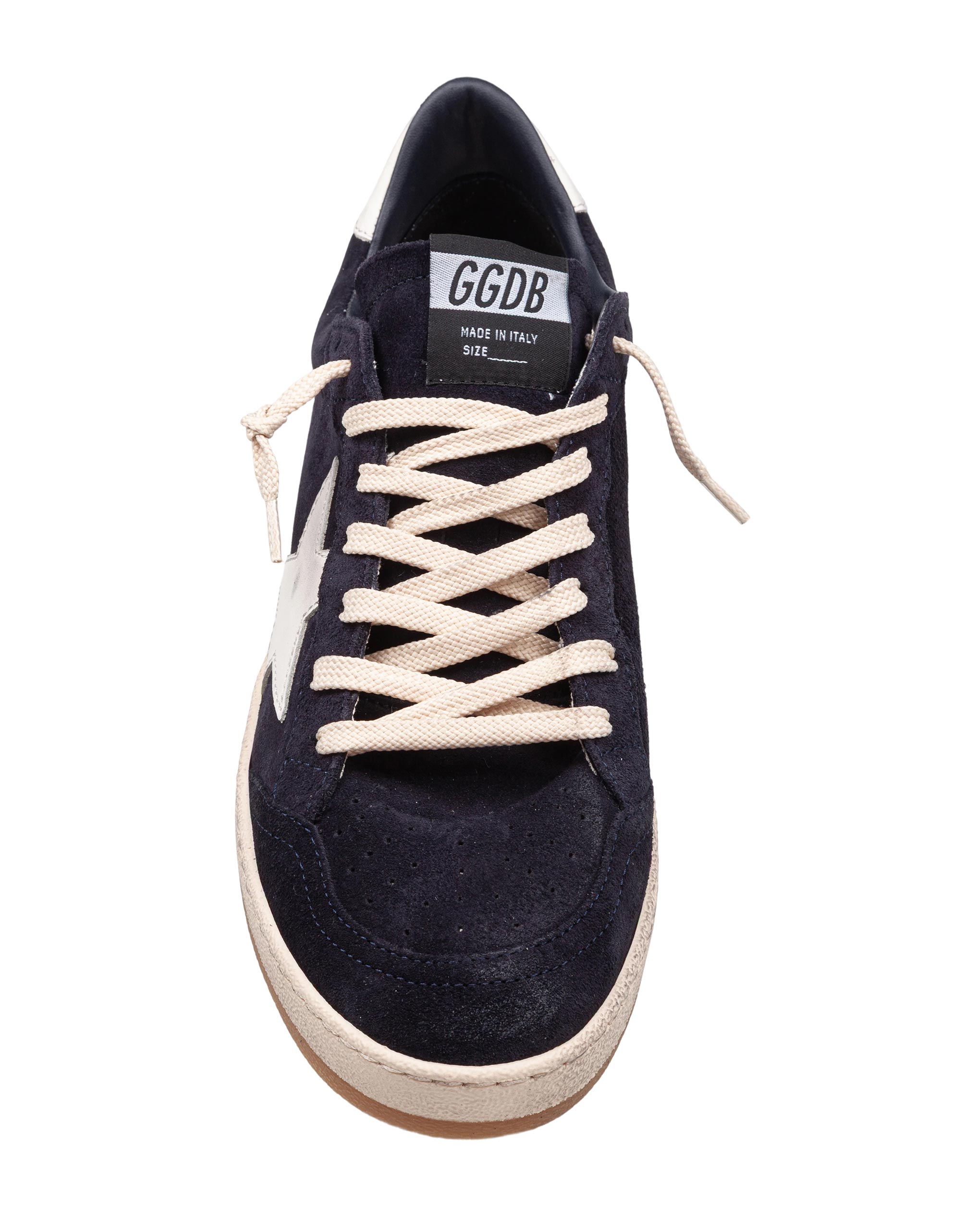 GOLDEN GOOSE SNEAKERS BALLSTAR IN SUEDE DARK BLUE