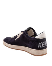 GOLDEN GOOSE SNEAKERS BALLSTAR IN SUEDE DARK BLUE