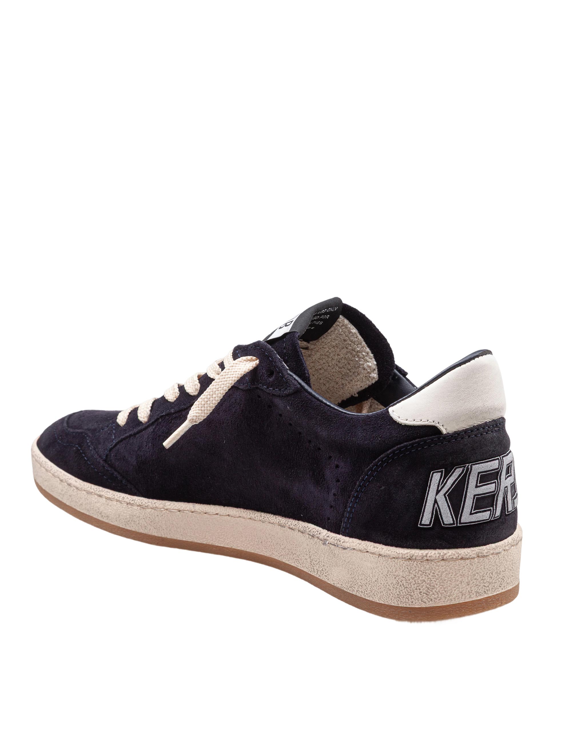 GOLDEN GOOSE SNEAKERS BALLSTAR IN SUEDE DARK BLUE