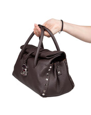 ZANELLATO DOTTA CENTAURO S IN HAMMERED LEATHER BROWN CASTLE MONTE