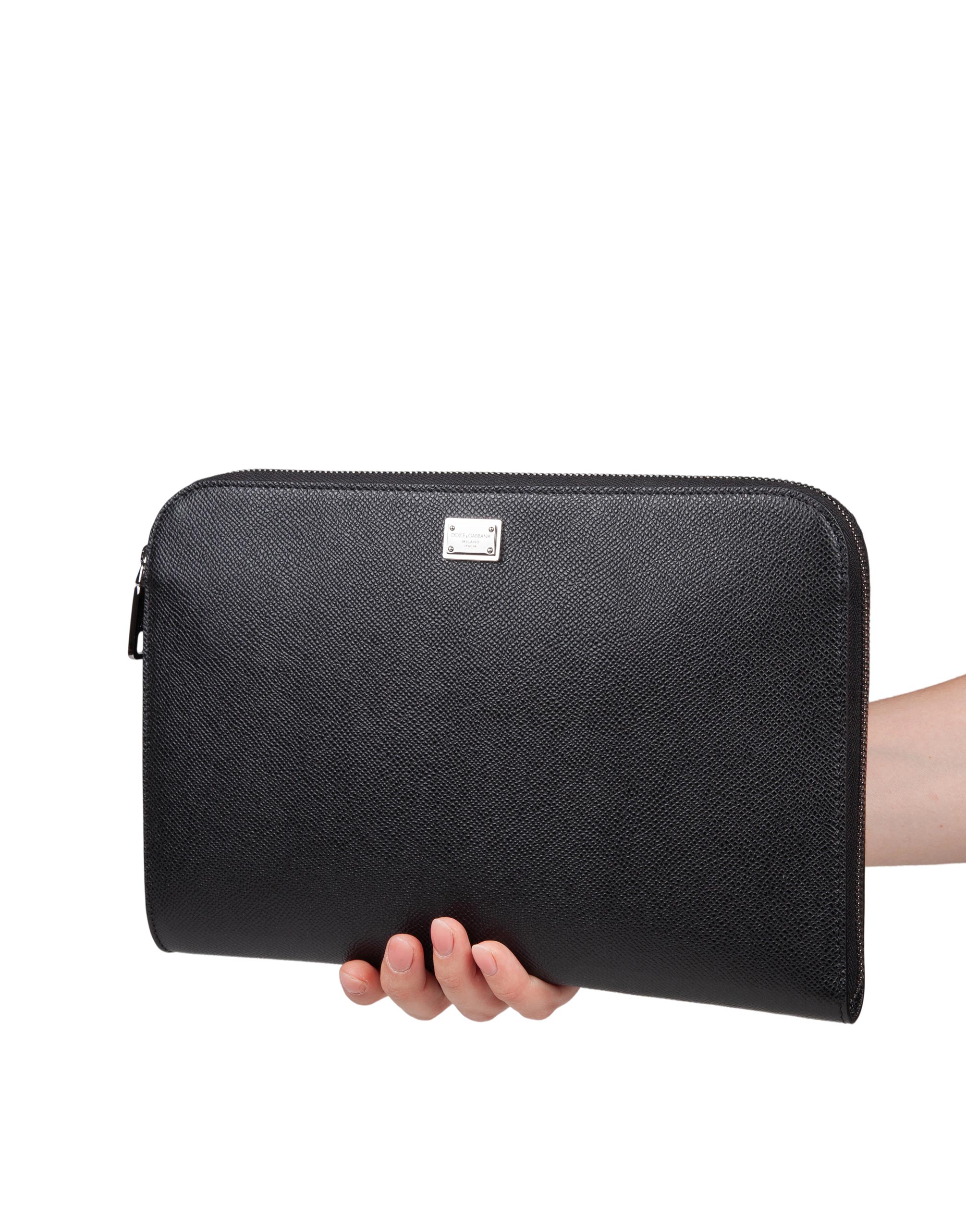 DOLCE & GABBANA POCHETTE SICILY IN PELLE COLORE NERO