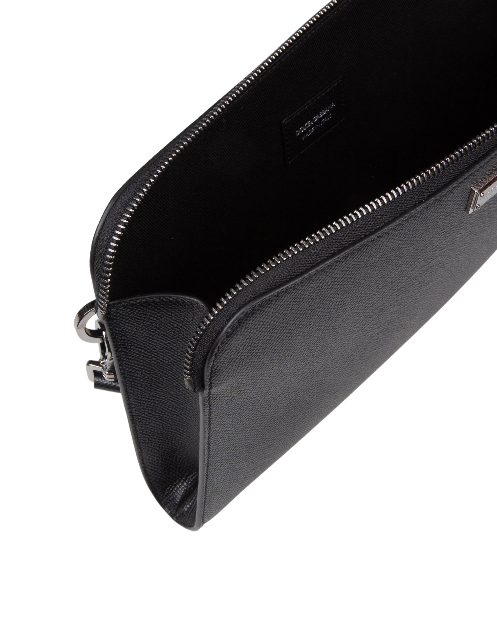 DOLCE & GABBANA POCHETTE SICILY IN PELLE COLORE NERO
