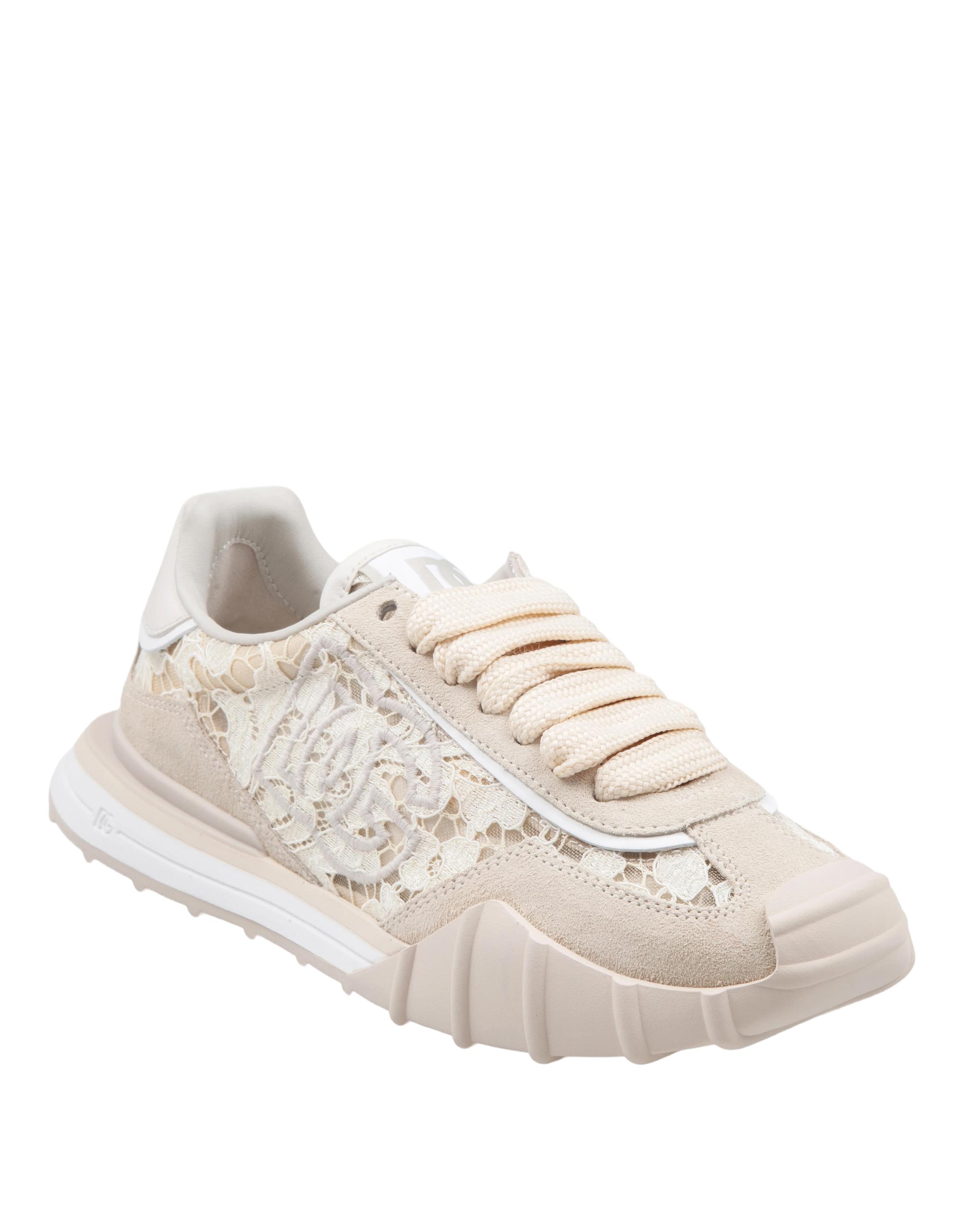 DOLCE & GABBANA SNEAKERS PIZZO AVORIO