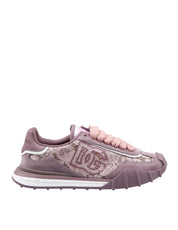 DOLCE & GABBANA SNEAKER IN PIZZO MALVA