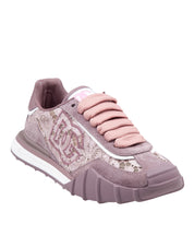 DOLCE & GABBANA SNEAKER IN PIZZO MALVA