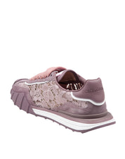 DOLCE & GABBANA SNEAKER IN PIZZO MALVA