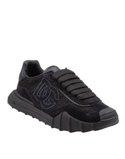DOLCE & GABBANA SNEAKERS IN PIZZO CUSHION NERO
