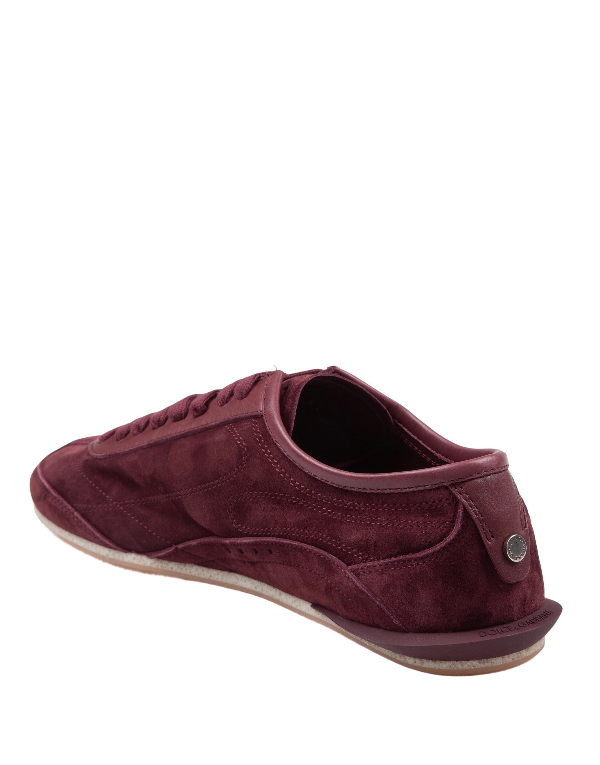 DOLCE & GABBANA SNEAKERS BASSA IN SUEDE BORDEAUX