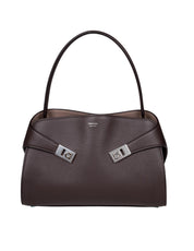FERRAGAMO HUG SH S SHOULDER BAG IN DARK BROWN