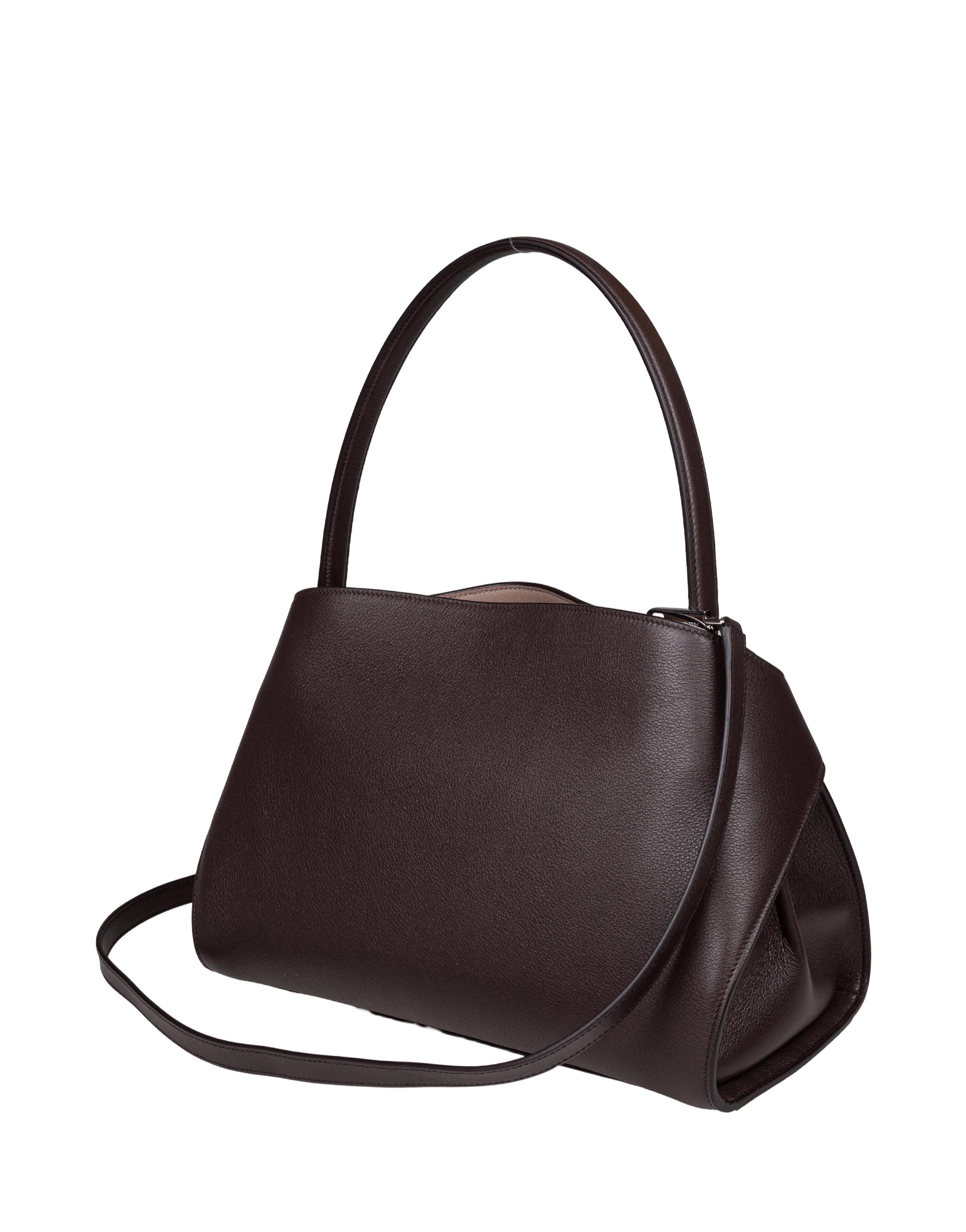 FERRAGAMO HUG SH S SHOULDER BAG IN DARK BROWN
