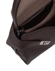 FERRAGAMO HUG SH S SHOULDER BAG IN DARK BROWN