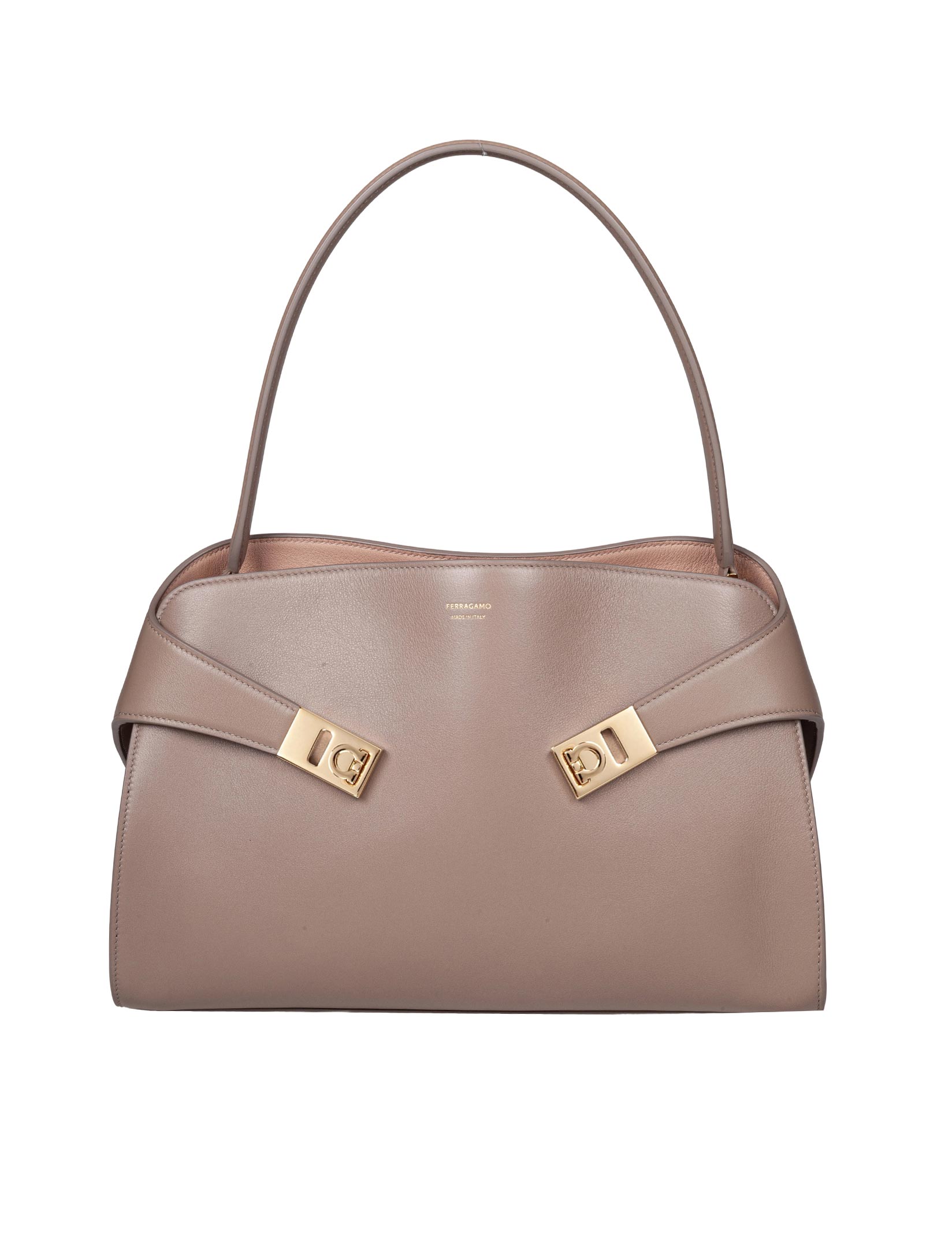 FERRAGAMO HUG SH S SHOULDER BAG IN TAUPE