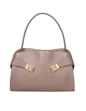 FERRAGAMO HUG SH S SHOULDER BAG IN TAUPE