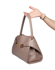 FERRAGAMO HUG SH S SHOULDER BAG IN TAUPE