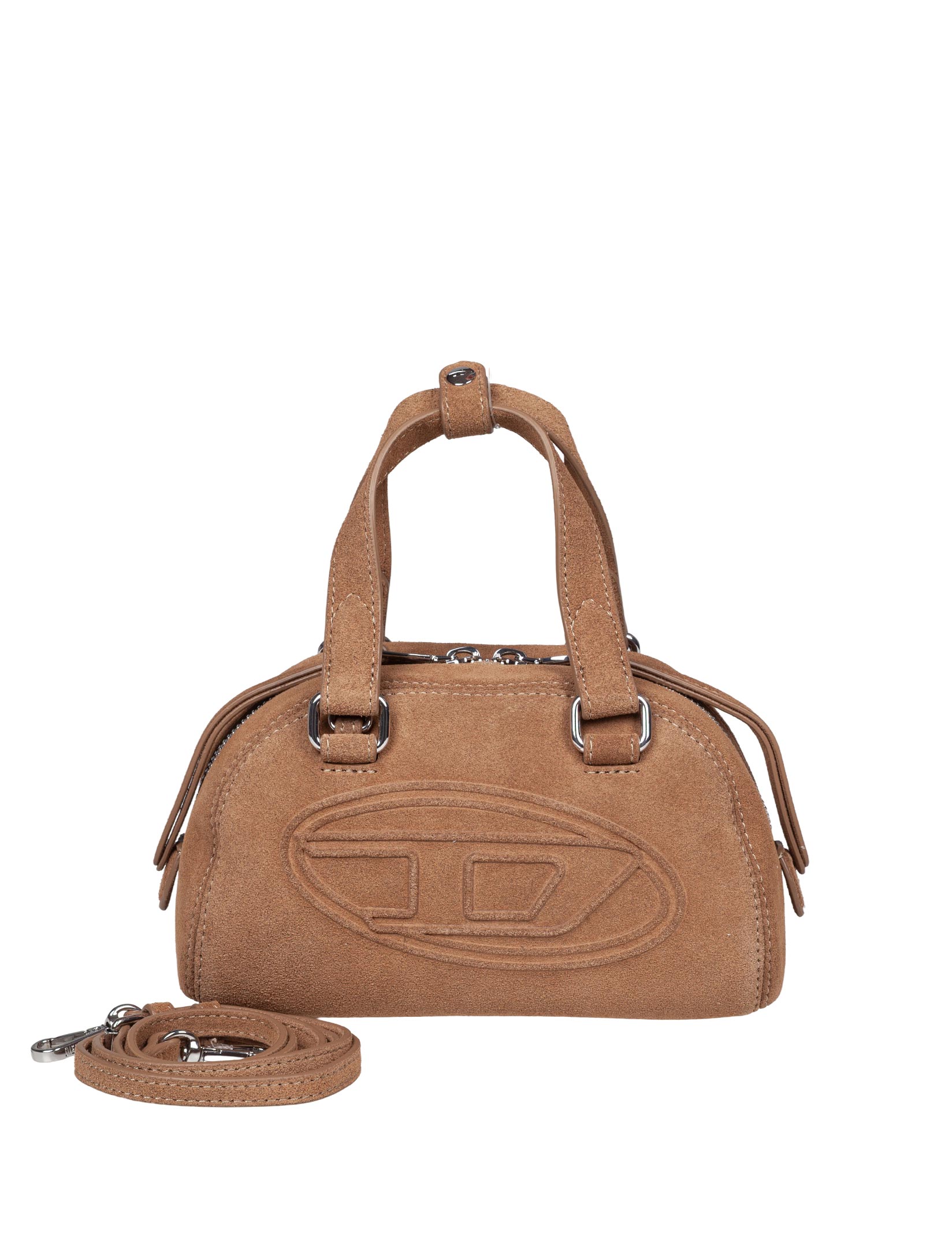 DIESEL CROSSBODY 1DR DOME MINI IN COLORE MARRONE SCAMOSCIATO