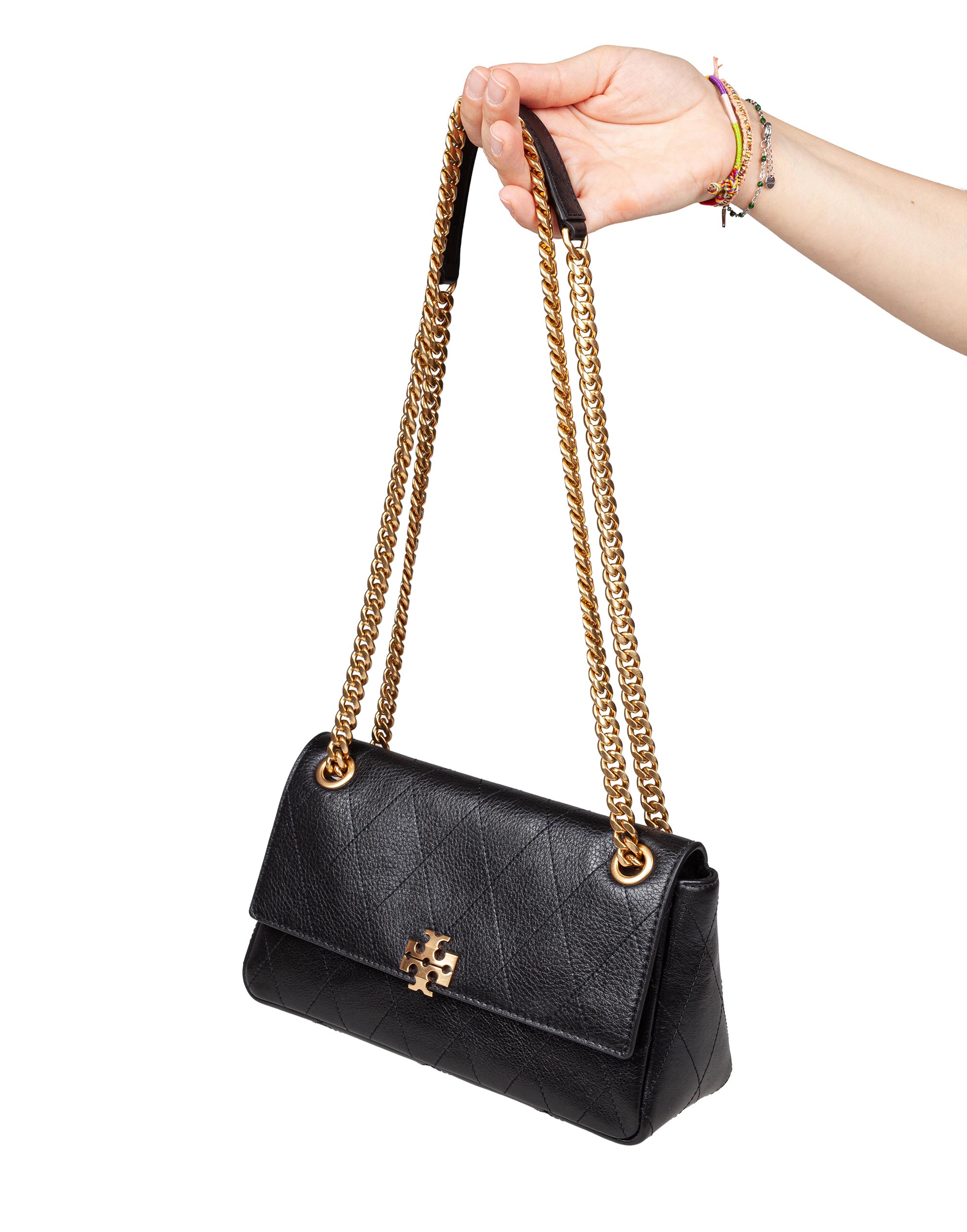 TORY BURCH CHARLIE MATELASSÉ LEATHER SHOULDER BAG