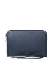 DOLCE & GABBANA POCHETTE SICILY IN PELLE DAUPHINE BLU
