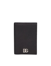 DOLCE & GABBANA PORTAPASSAPORTO IN PELLE NERO