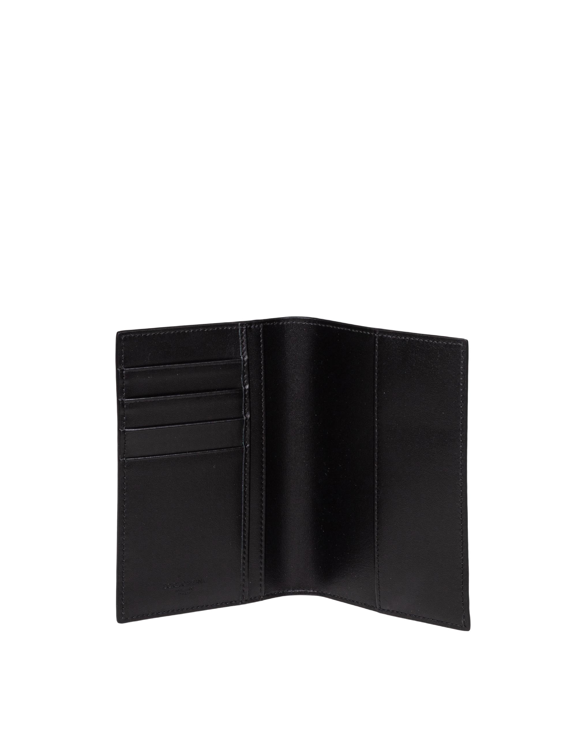DOLCE & GABBANA PORTAPASSAPORTO IN PELLE NERO