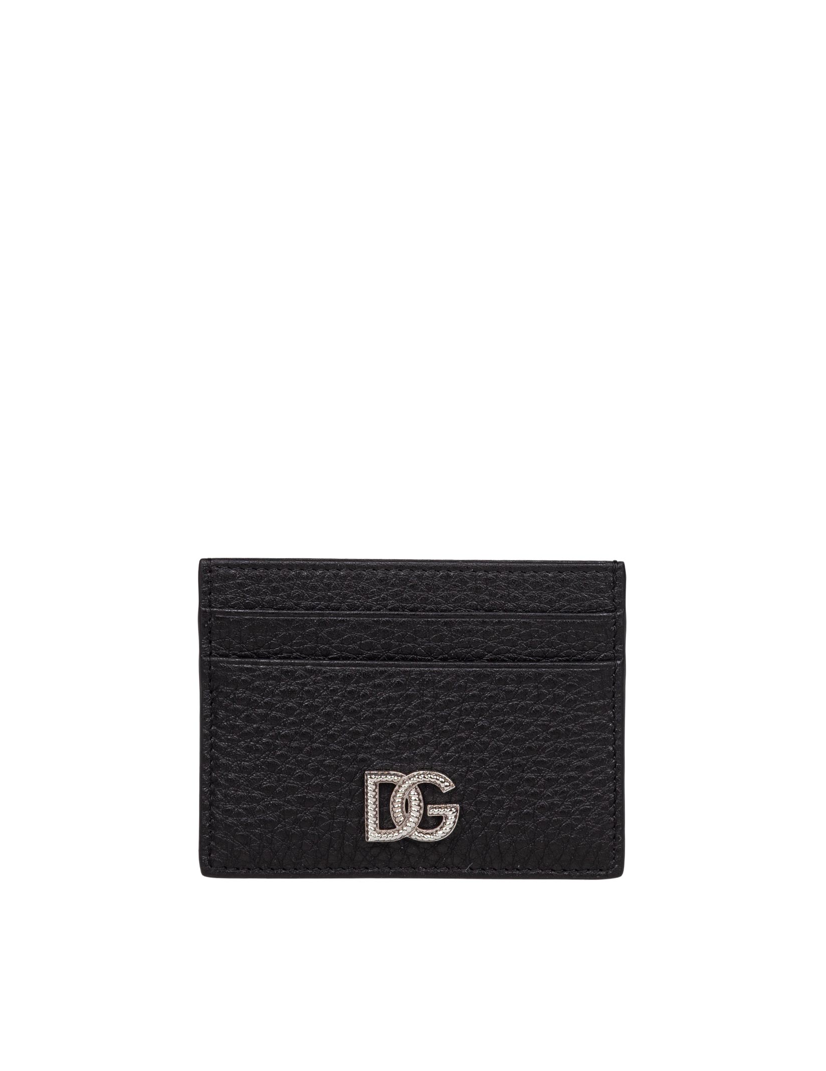 DOLCE & GABBANA PORTACARTE IN PELLE NERO