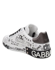 DOLCE & GABBANA SNEAKERS PORTOFINO IN PELLE E DIPINTA