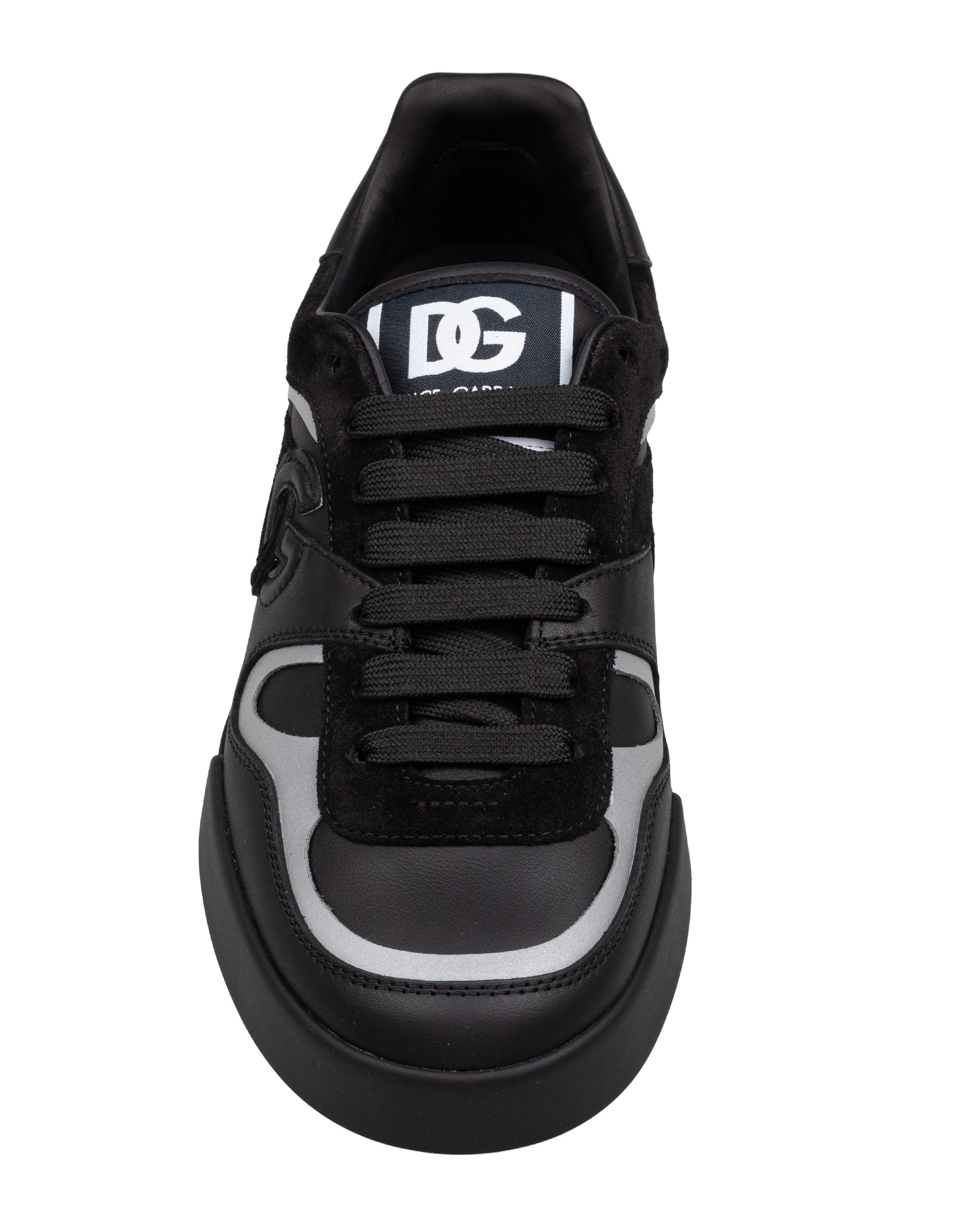 DOLCE & GABBANA PORTOFINO SNEAKERS IN BLACK LEATHER
