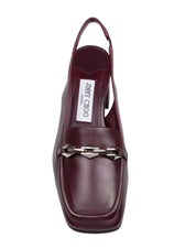 JIMMY CHOO DIAMOND TILDA 85 LEATHER SLINGBACKS