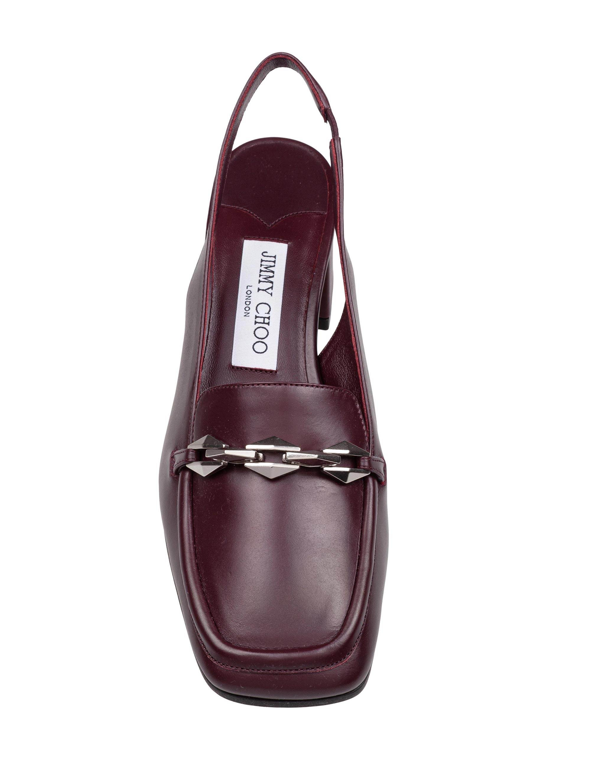 JIMMY CHOO DIAMOND TILDA 85 LEATHER SLINGBACKS