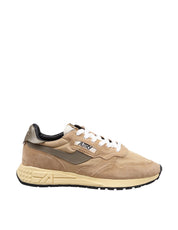 AUTRY REELWIND SNEAKERS IN CAMEL MESH AND SUEDE