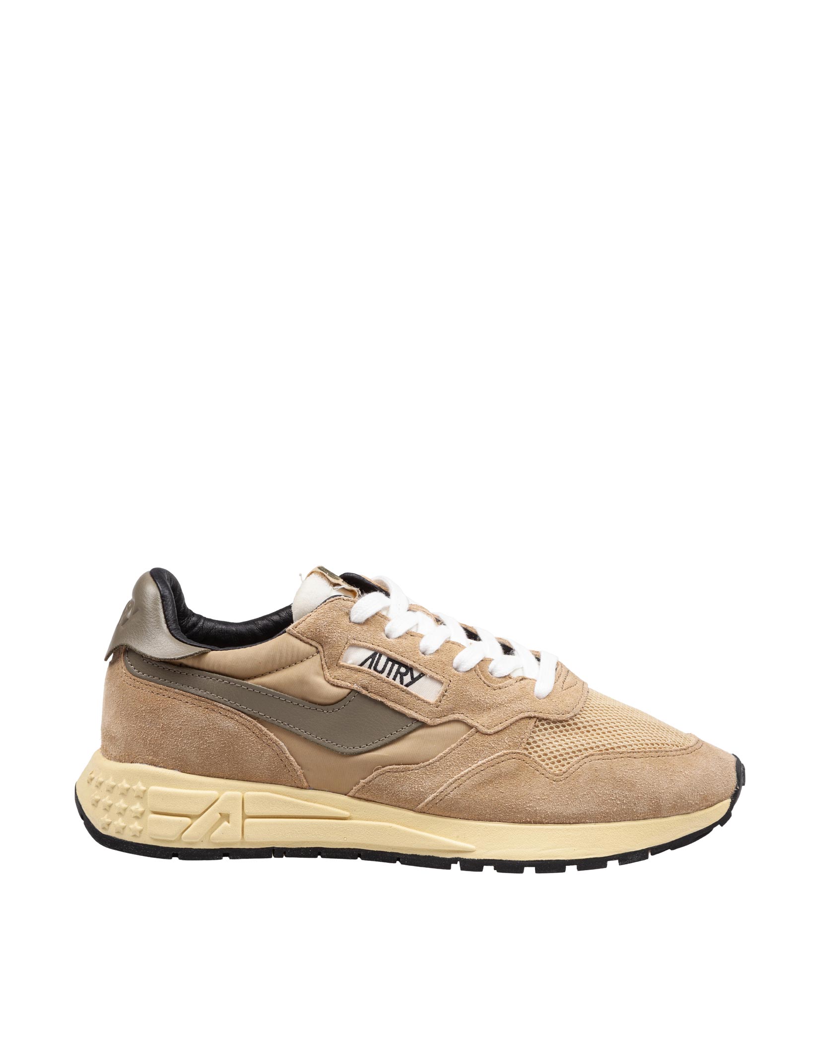 AUTRY REELWIND SNEAKERS IN CAMEL MESH AND SUEDE