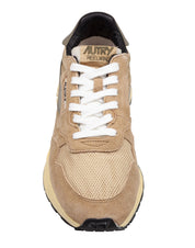 AUTRY REELWIND SNEAKERS IN CAMEL MESH AND SUEDE