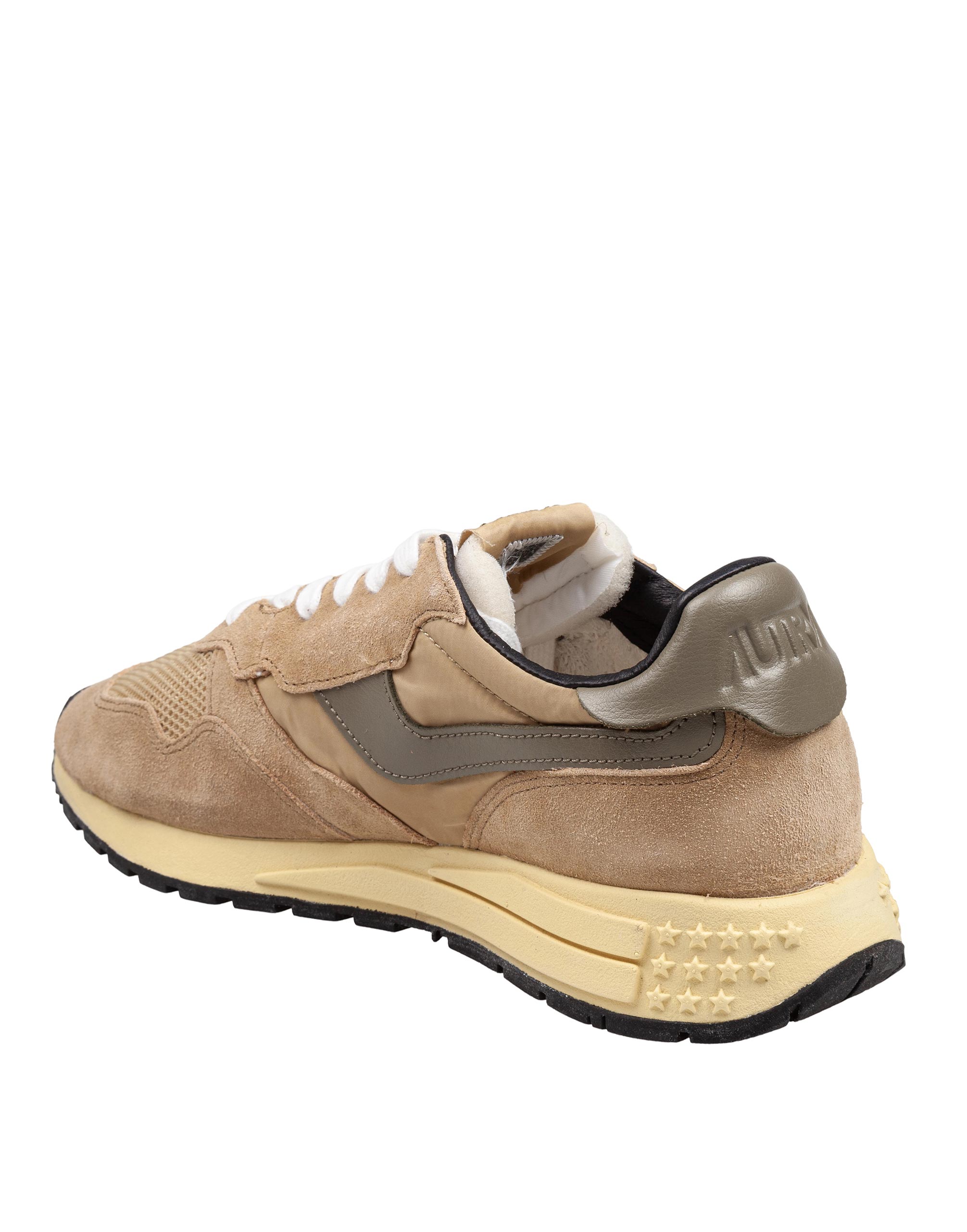 AUTRY REELWIND SNEAKERS IN CAMEL MESH AND SUEDE