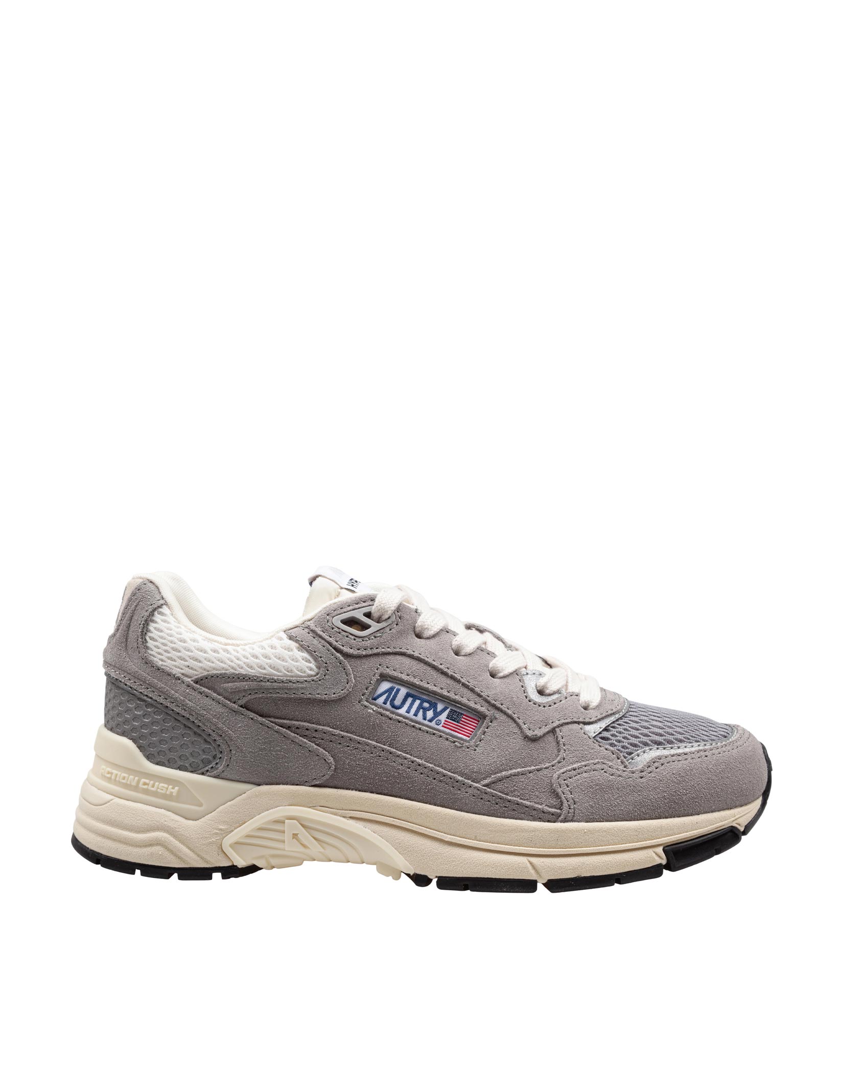 AUTRY HYPERWAY SNEAKERS IN GREY MESH AND LEATHER