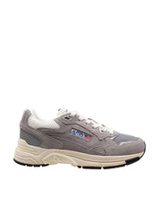 AUTRY HYPERWAY SNEAKERS IN GREY MESH AND LEATHER