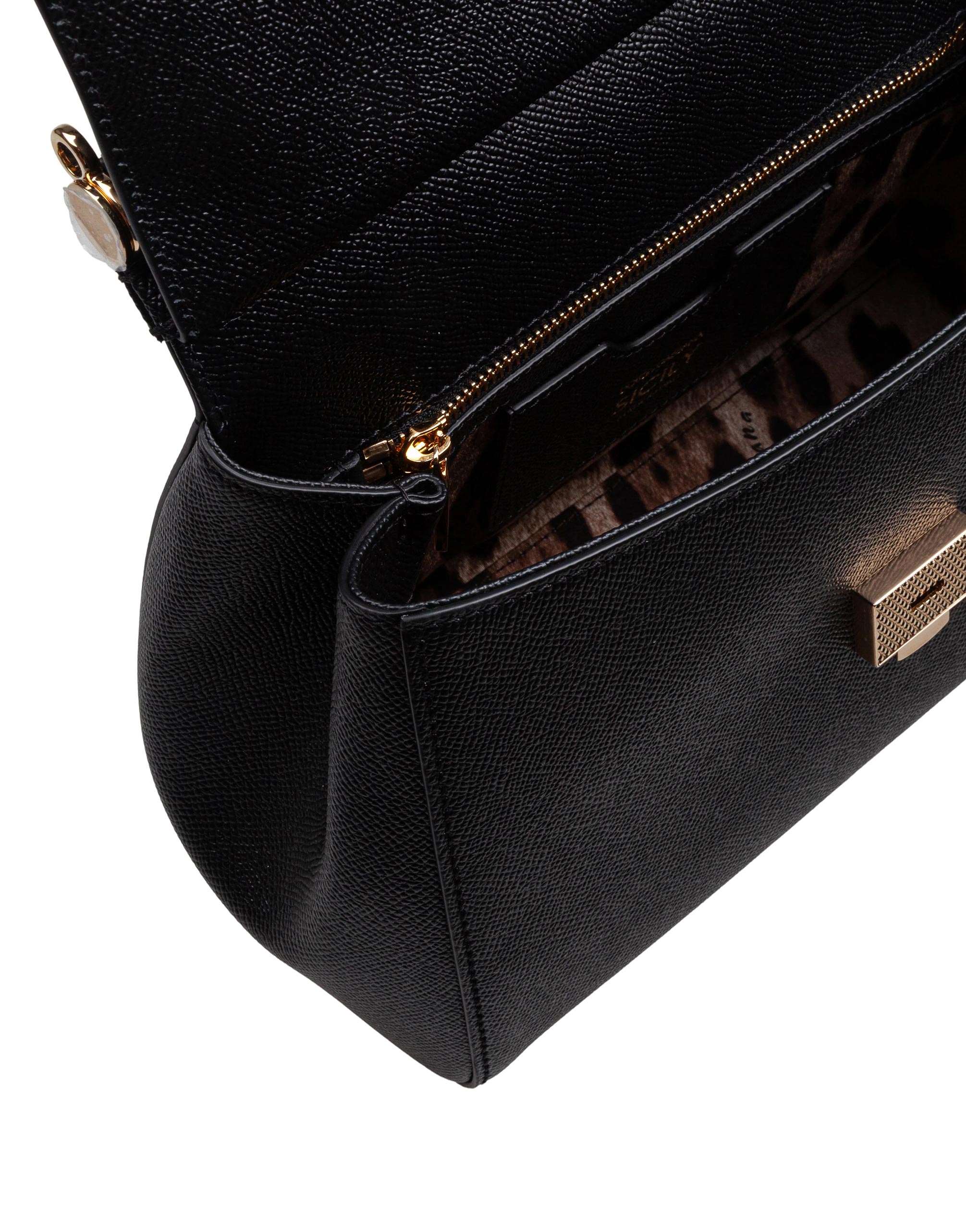 DOLCE & GABBANA BORSA SICILY IN PELLE COLORE NERO