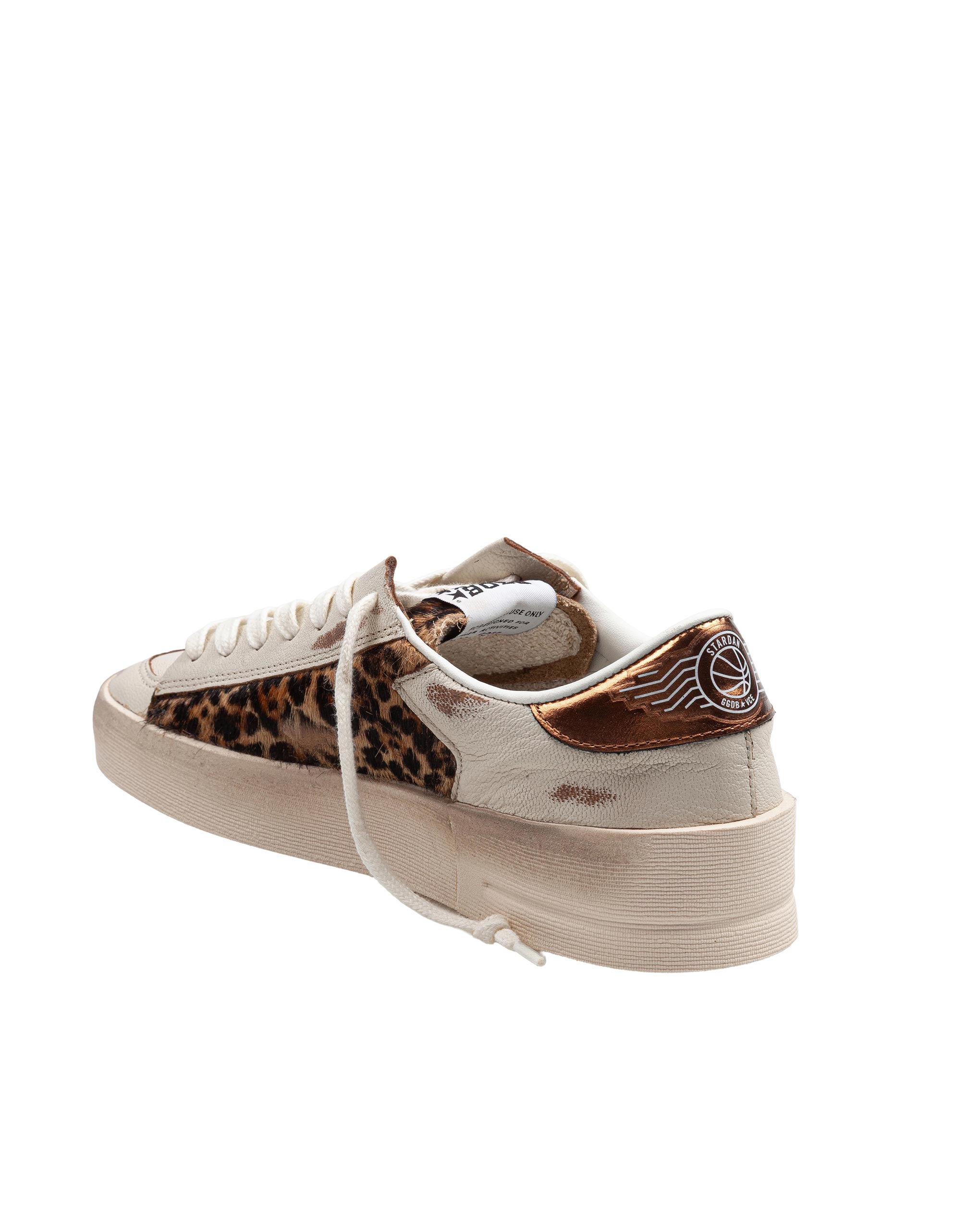 GOLDEN GOOSE STARDAN SNEAKERS IN LEATHER AND PONY SKIN