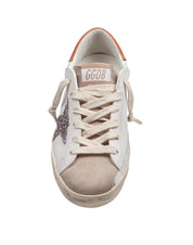 GOLDEN GOOSE SUPERSTAR SNEAKERS IN WHITE/TAN LEATHER AND SUEDE