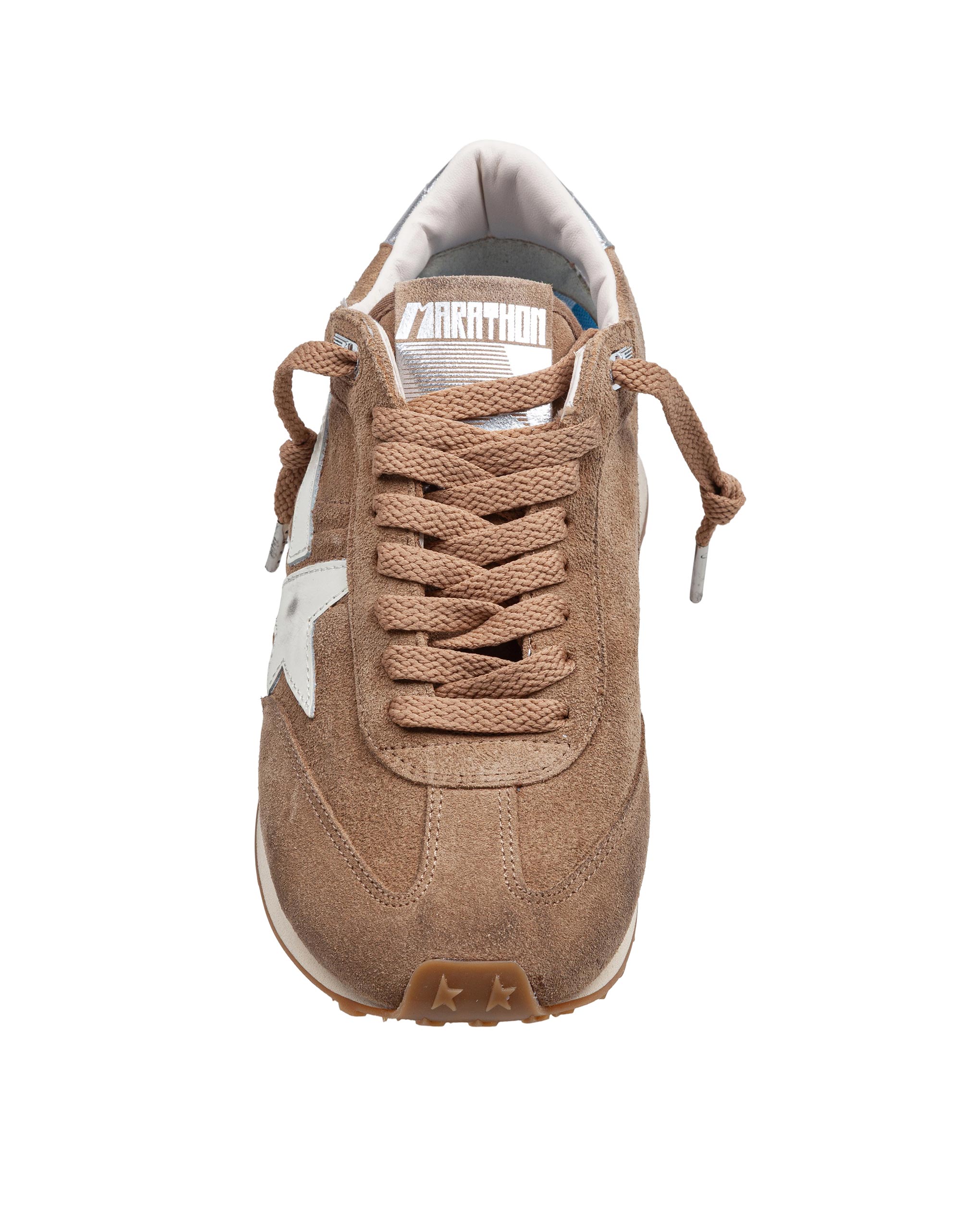 GOLDEN GOOSE TOBACCO SUEDE RUNNING SNEAKERS