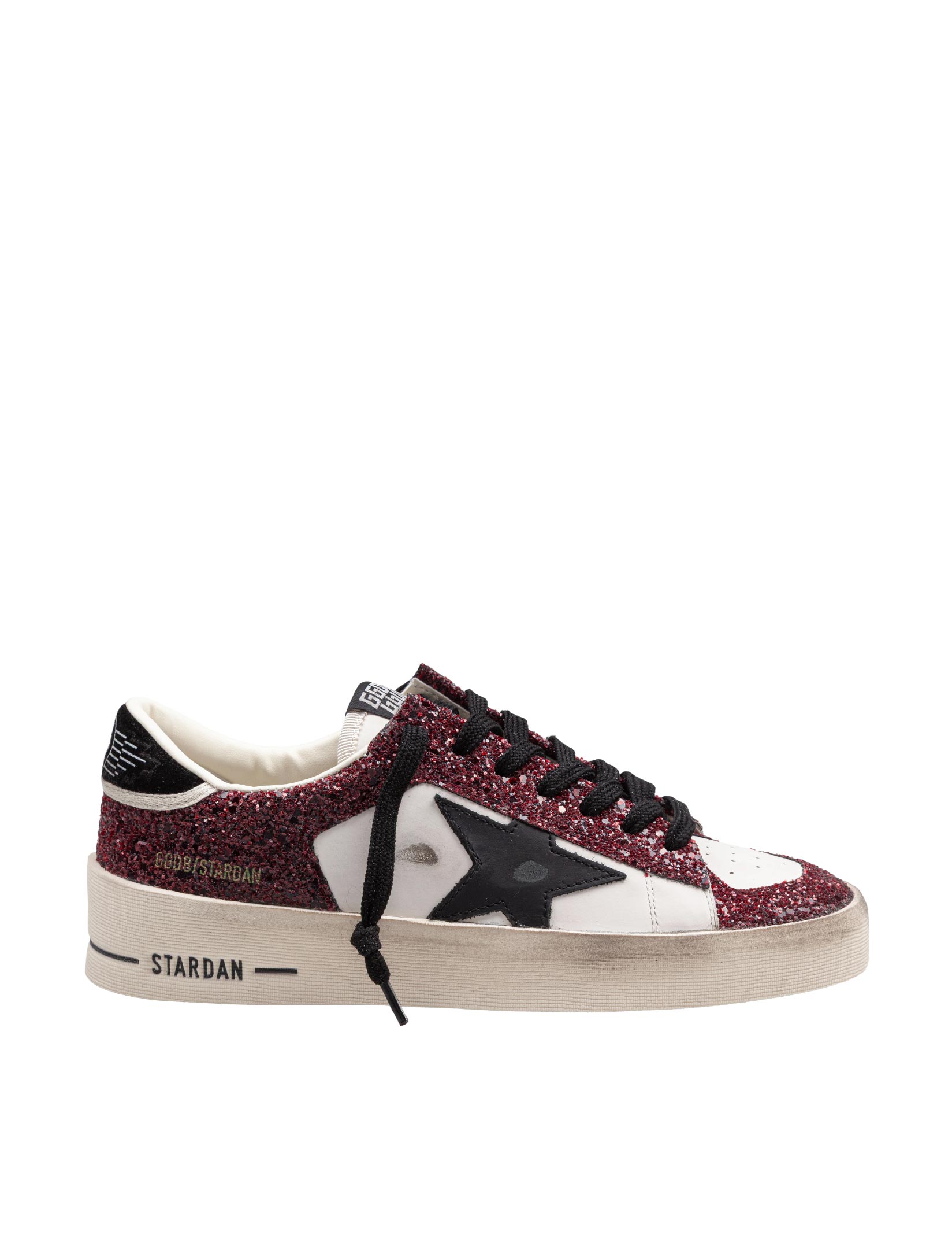 GOLDEN GOOSE SNEAKERS STARDAN IN PELLE E GLITTER