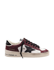 GOLDEN GOOSE SNEAKERS STARDAN IN PELLE E GLITTER