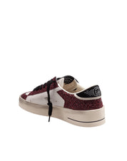 GOLDEN GOOSE SNEAKERS STARDAN IN PELLE E GLITTER