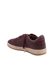 GOLDEN GOOSE BALLSTAR SNEAKERS IN BURGUNDY NAPPA