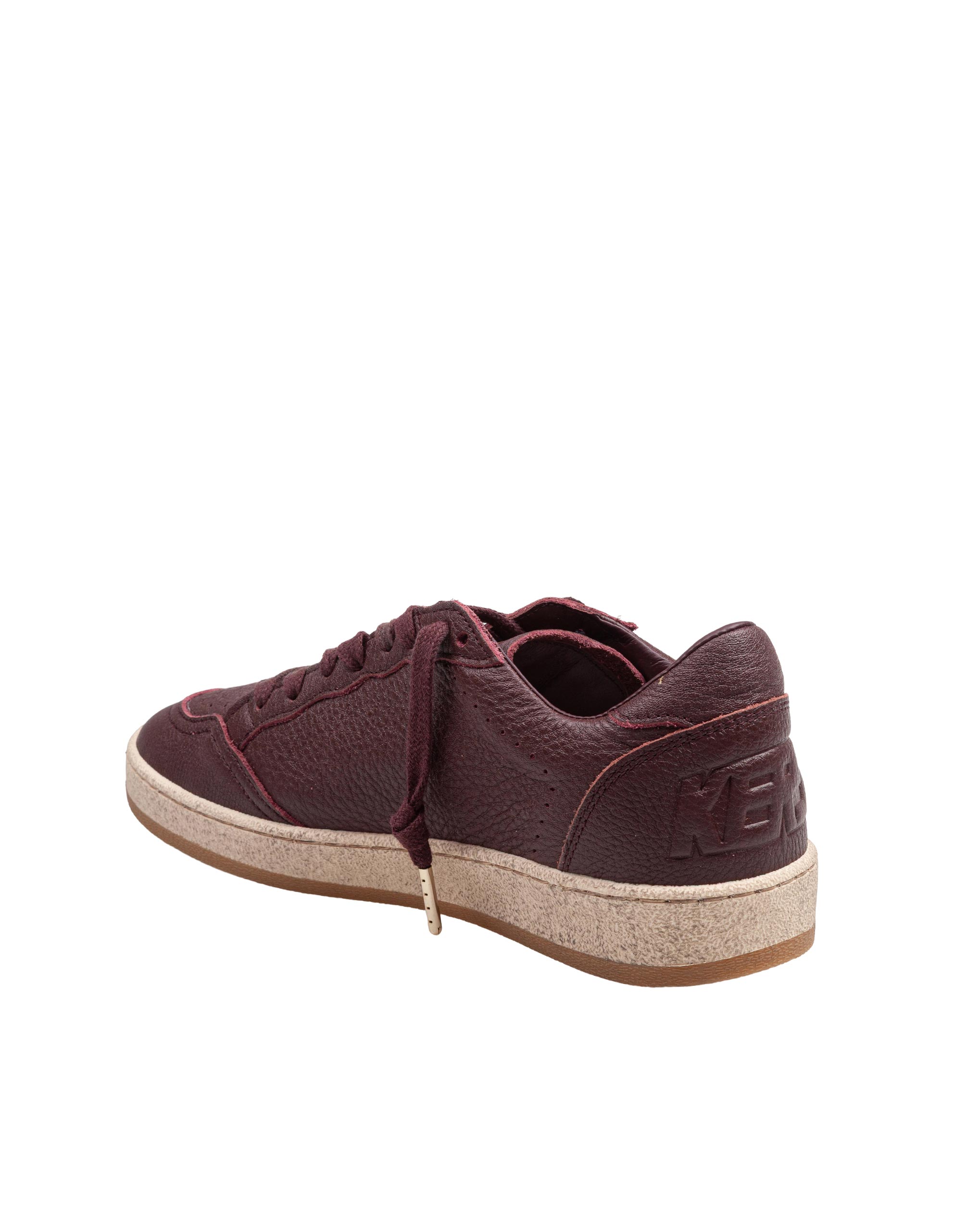 GOLDEN GOOSE BALLSTAR SNEAKERS IN BURGUNDY NAPPA