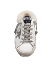 GOLDEN GOOSE SABOT SUPER STAR IN PELLE CON STELLA IN GLITTER