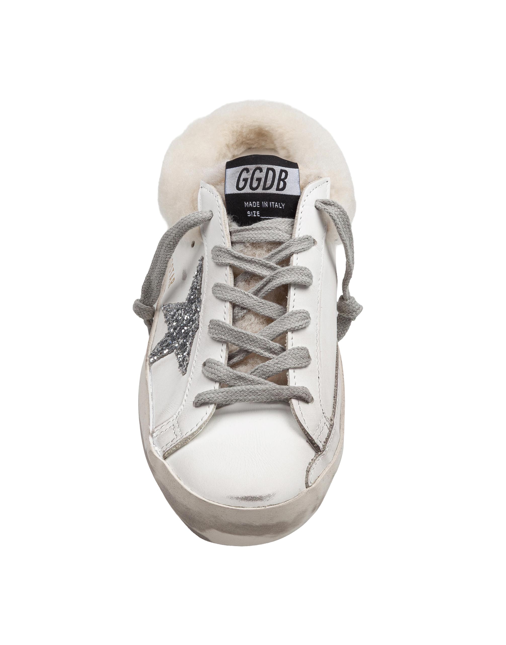 GOLDEN GOOSE SABOT SUPER STAR IN PELLE CON STELLA IN GLITTER