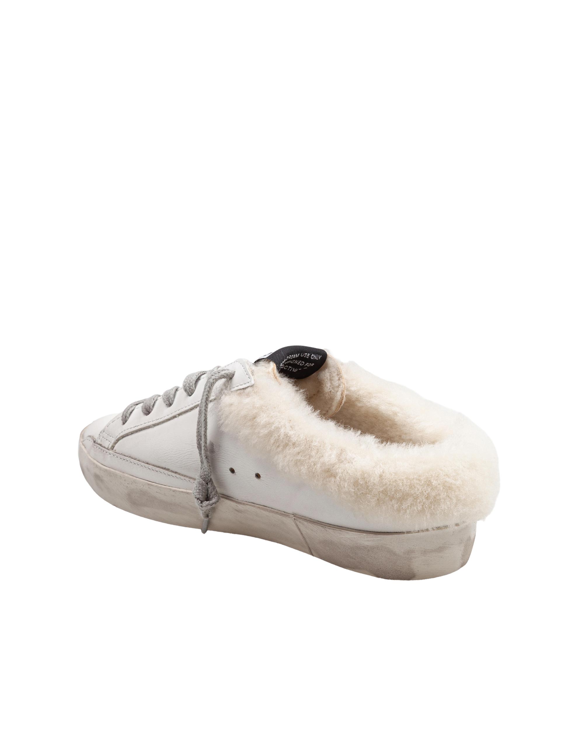GOLDEN GOOSE SABOT SUPER STAR IN PELLE CON STELLA IN GLITTER